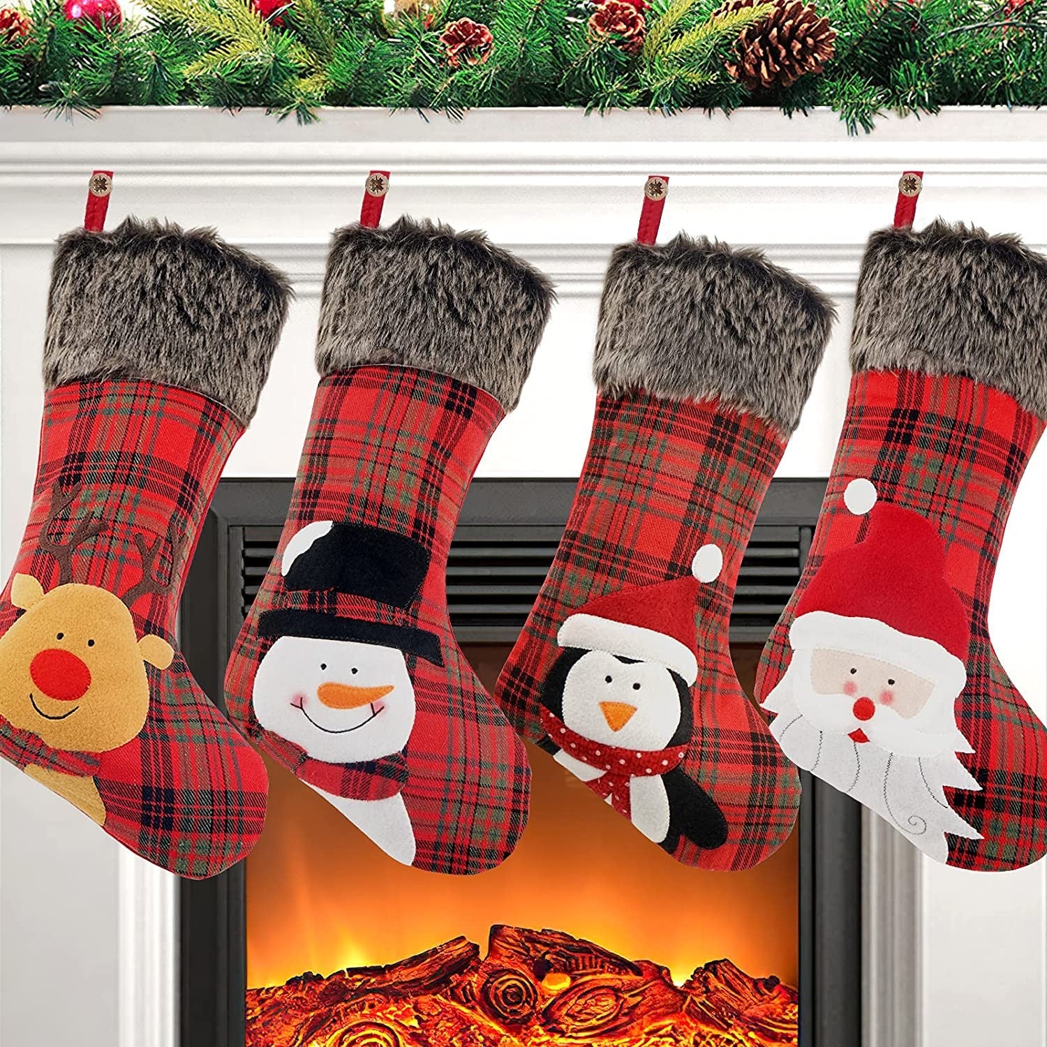 Set Of 4 Christmas Stockings