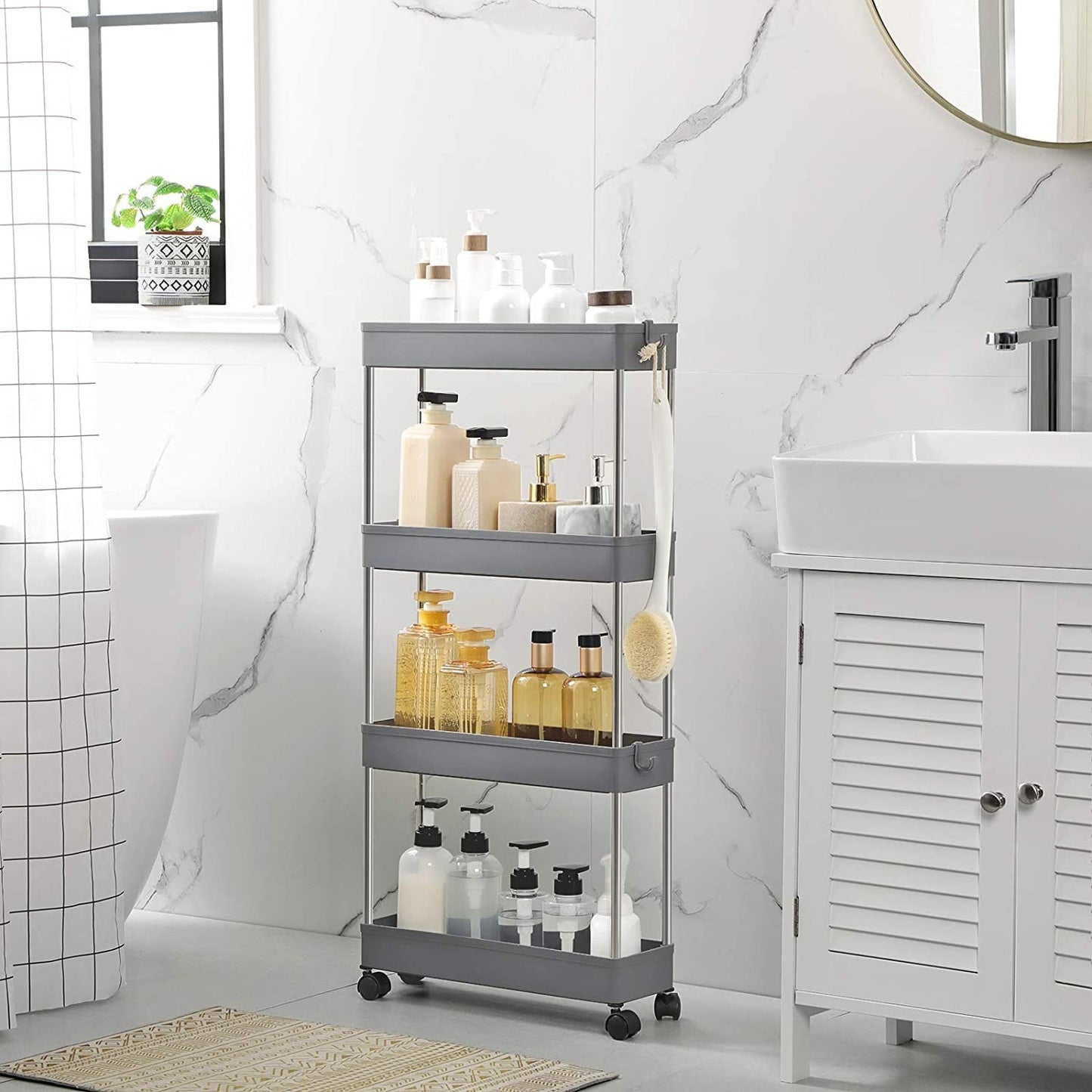 Slim 4 Tier Storage Trolley