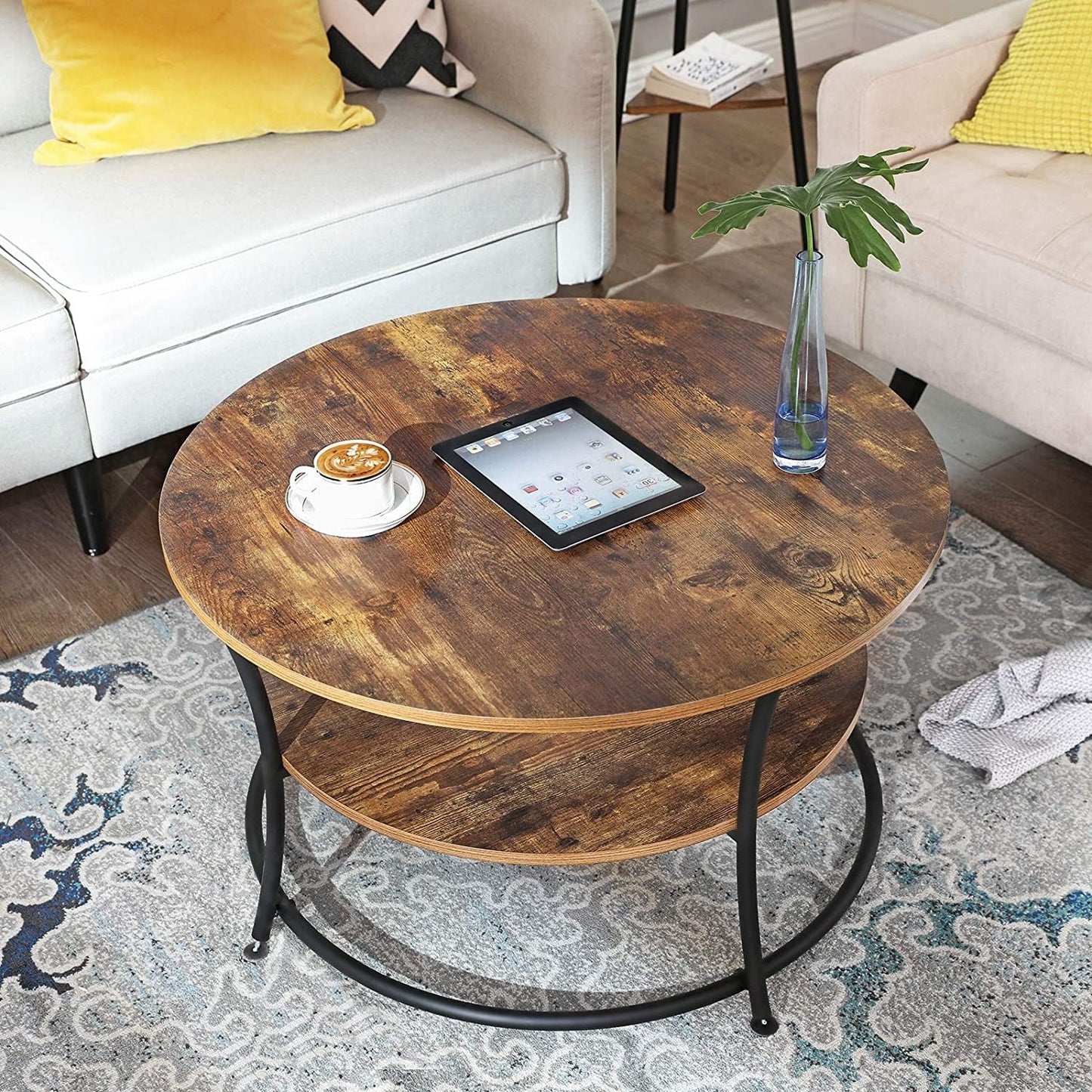 Rustic Circular Coffee Table