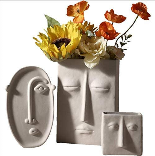 Ceramic Modern Arts Face Vase