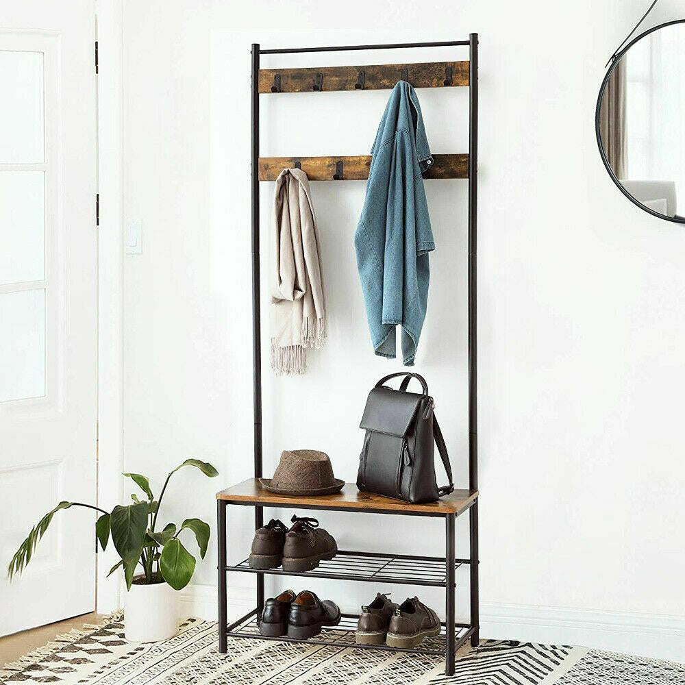 Rustic Coat & Shoe Rack